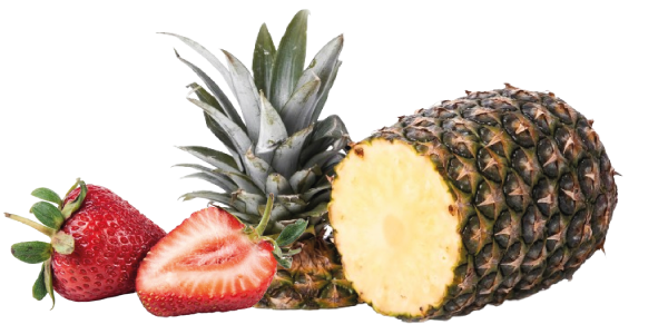 natural fruit abacaxi morango