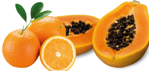 natural fruit laranja mamao