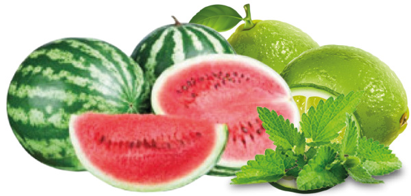 natural fruit limao melancia hortela