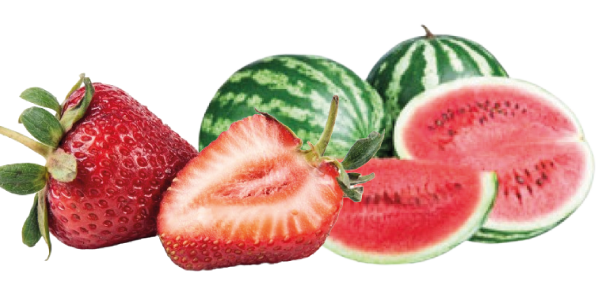 natural fruit melancia morango